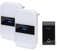 Aigostar Campanello Wireless Bianco Nero 36 Suonerie 150m IP44 2 Ric. 5 Pezzi