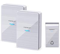 Aigostar Campanello Wireless DC Argento 36 Suonerie 150m IP44 2 Ric. 8 Pezzi
