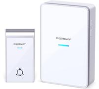 Aigostar Campanello Wireless DC Bianco Argento 36 Suonerie 150m IP44 8 Pezzi