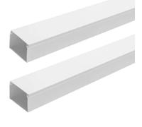 Aigostar Canalina Passacavi PVC 60x40mm 2m Bianca Quadrata Professionale 4 PEZZI