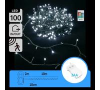 Aigostar Catena Luminosa 100 LED Fredda 10m Sensore Musica 3AA IP44