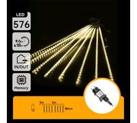 Aigostar Catena Luminosa Meteore 576 LED Calda 5m IP44 Fili 0.8m