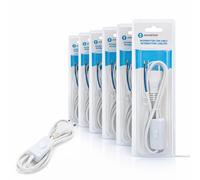 Aigostar Cavo Alimentazione con Interruttore 1.5m Bianco 2x0.75mm Spina 10A 6 Pe