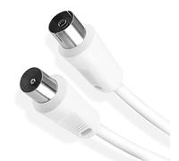 Aigostar Cavo Antenna TV, Supporta 4K Ultra HD, 1080p, HDTV, DVB-T2/C/S/S2, Radio, Ricevitori, 8M, Bianco