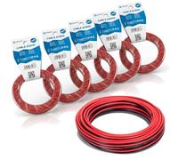 Aigostar Cavo Audio 10m Rosso e Nero 2x0.75mm2 Hi-Fi Speaker Filo Rame CCA 6 Pez