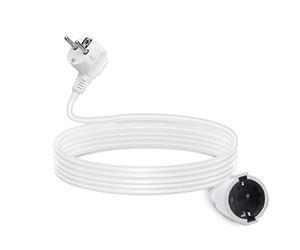 Aigostar Cavo di prolunga 5 m, con contatto di protezione, spina Schuko 16 A/250 V, bianco