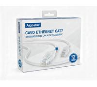 Aigostar Cavo Ethernet CAT7 3m Bianco RJ45 LAN Alta Velocita PC 12 PEZZI