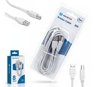Aigostar Cavo USB 2.0 Stampante AM/BM 3m Grigio Rame Alta Velocità 8 PEZZI