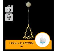 Aigostar Ciondolo Albero di Natale 10 LED Calda Batteria Ventosa