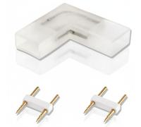 Aigostar Connettore a L per Striscia LED 2835 Alto Voltaggio Rame PVC 100 Pezzi