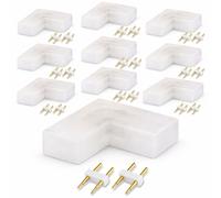 Aigostar Connettore a L per Striscia LED 5050 Alto Voltaggio 220V 10 Pezzi