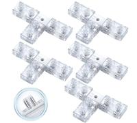 Aigostar Connettore a T per Striscia LED 2835 e 5050 10mm IP54 250V 5 Pezzi