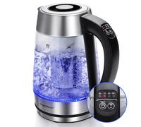 Aigostar Cris - Bollitore elettrico in vetro borosilicato, 2200W, 1,7 litri. Con