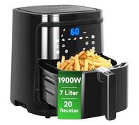 Aigostar Cube 30IBT Friggitrice Ad Aria Calda Senza Olio 7L 1900W Touch Nero