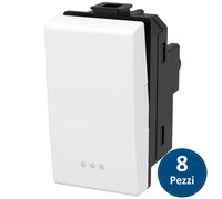 Aigostar Deviatore bianco compatibile Serie BTcino Matix 8 Pezzi