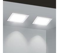 Aigostar Downlight Da Incasso a LED, 12W Equivalente a 94W, 6500K Cool White Light, Bianco, Faretti LED, LED Porthole, Ф140-150mm, Confezione Da 2
