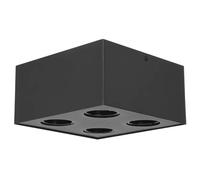 Aigostar Downlight LED Superficie Metallo Nero GU10 4 Vie Quadrato Moderno