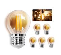 Aigostar Edison Lampadine LED E27,Lampadine di Filamento 6W,Luce Calda 2200K,420lm,G45,Lampade Decorativa Retrò per Bar Caffè Hotel,5 Pezzo