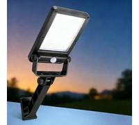 Aigostar Faretti LED da Esterno Solari 50W, 6500K Luce Solare Esterno con Sensore di Movimento PIR e 3 Modalità, IP65, Lampione Solare a LED da Parete per Giardino Terrazza Garage Vialetto