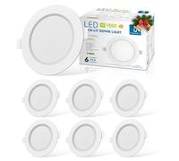 Aigostar Faretti led da incasso, led integrati 9 W Equivalenti a 72 W, luminescenza diretta, Faretti da Incasso senza trasformatore, Luce naturale 4000K, foro incasso Ф118-128mm (Pacco da 6)