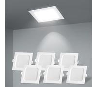 Aigostar Faretti LED da Incasso per Cartongesso Confezione da 6 W 620LM Faretto led interno,6500K luce bianca fredda,Faretto led incasso Adatto a camera da soggiorno,cucina,corridoio.Ф95-100mm