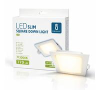 Aigostar Faretto Incasso LED E6 Quadrato 12W Ultrasottile Luce Calda 3000K 165mm