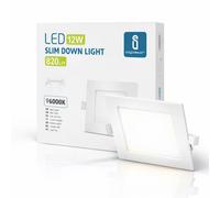 Aigostar Faretto Incasso LED E6 Quadrato 12W Ultrasottile Luce Fredda 6000K 165m