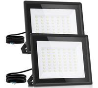 Aigostar- Faretto led 50W da Esterno bianco naturale,Super illuminoso Faro led da 4300 lumen e 4000k. Faretti led Impermeabile IP65 per cortile, giardino, garage, tetto.2 Confezioni
