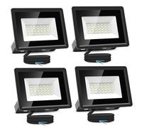 Aigostar Faretto LED da Esterno 20W 1650LM, Faretti LED Esterno Impermeabile IP65, Faretto LED Esterno 28 LED 6500K Bianca Fredda, Faro led Esterno per Giardino, Cortile, Garage, Pareti, 4 pcs