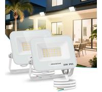 Aigostar Faretto LED da Esterno 20W, 1650LM, Faretti LED Esterno Naturale 4000K, Luce di Sicurezza Impermeabile IP65, Per Giardino, Cortile, Garage, Corridoio, Confezione da 2