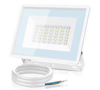 faro led ultrasottile bianco 50w 4500 lumen 6400k luce fredda - ip65 in alluminio - misura l210*w173*h26.5mm aigostar