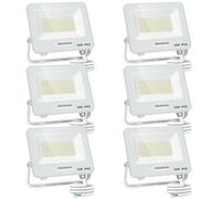 Aigostar Faretto LED da Esterno 50W, 4500LM, Faretti LED Esterno luce bianca 6500K, Luce di Sicurezza Impermeabile IP65, Per Giardino, Cortile, Garage, Corridoio, Confezione da 6