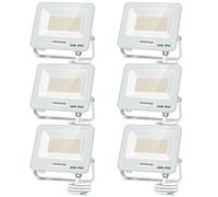 Aigostar Faretto LED da Esterno 50W, 4500LM, Faretti LED Esterno Naturale 4000K, Luce di Sicurezza Impermeabile IP65, Per Giardino, Cortile, Garage, Corridoio, Confezione da 6