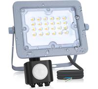 faro led ultrasottile grigio 20w con sensore movimento 1800 lumen 4000k luce naturale -in alluminio- l139.6*w158.6*h54.1mm