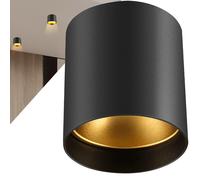 downlight in metallo nero con attacco gu10 max 35w - resistenza ik08 da interno - applique - aigostar