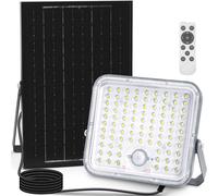 Aigostar Faro led esterno con grande pannello solare，8000mAH，Batteria di Grande