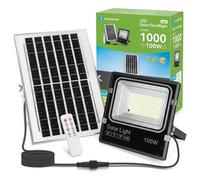 Aigostar Faro LED Solare 100W IP66 1000lm 3 Temperature Colore Batteria 8000mAh