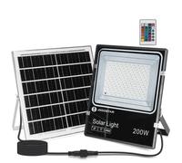 Aigostar Faro LED Solare 200W IP66 RGB 16000mAh 5m Telecomando