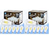Aigostar Filamento Lampadine Led E27 Luce Fredda 6500K,4W Equivalenti a 40W,470Lm,ST64 Stile Vintage, Non Dimmerabile, Pacco da 12 Pezzi