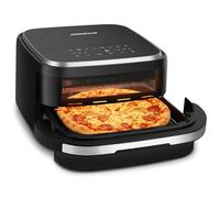 Aigostar Friggitrice ad Aria XXL 27.3 * 27.3cm, 2200W Silenzioso Extra-Crisp Technologie + Doppia Resistenza, 11 Programmi (Pizza Surgelata), Touchscreen, Finestra Illuminata, Interno Metallico