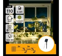 Aigostar Ghirlanda Eucalipto Solare 2m 110 LED Luce Calda 8 Modalità IP65