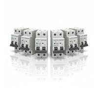 Aigostar Interruttore Magnetotermico 2P 10A Curva C Grigio DIN 6 Pezzi