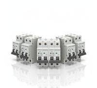 Aigostar Interruttore Magnetotermico 2P 20A Curva C Grigio DIN 6 Pezzi