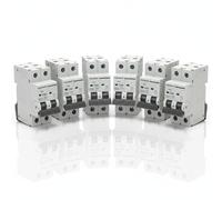 Aigostar Interruttore Magnetotermico 2P 40A Curva C Grigio DIN 6 Pezzi