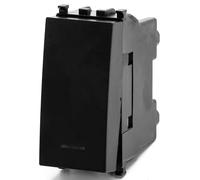 Aigostar Interruttore Unipolare Nero 16AX Compatibile Vimar Plana Kit 8 Pezzi