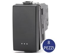 Aigostar Invertitore Singolo Nero 16AX Compatibile BTcino Matix 8 Pezzi