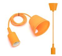 Aigostar Lampada a Sospensione in Silicone Rrancia, Cavo 100 cm, Portalampada E27 Universale, Compatibile con Paralumi - Illuminazione Moderna per Cucina e Soggiorno