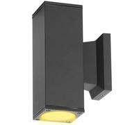 Aigostar Lampada da Parete Esterno Impermeabile IP65, GU10 Alluminio Up Down, Applique Moderna per Muro Portico Corridoio Terrazza, Nero