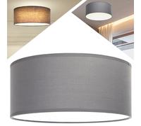 Aigostar Lampada Da Soffitto Ø30Cm Plafoniera Tessuto E27 Max 60W Grigia