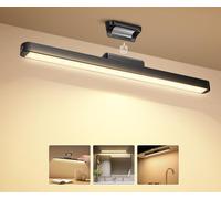 Aigostar Lampada da Specchio con Luce Dimmerabile 4000K, Ricaricabile USB e Controllo Tattile, Luci per Armadio Montaggio a Magnete, 41.6cm, Regolabile, Nero